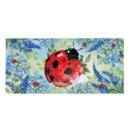 Evergreen Enterprises Pollinator Garden Blue Florals Ladybug Sassafras Switch Mat