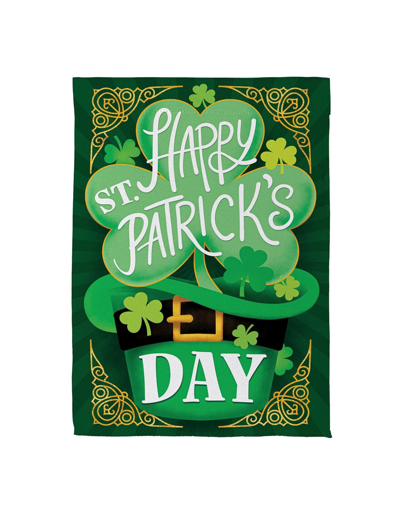 Evergreen Enterprises Happy St. Patrick's Day Suede Garden Flag
