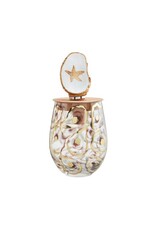 Mud Pie Oyster Pattern Wine Glass