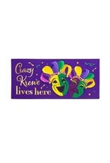 Evergreen Enterprises Mardi Gras Crazy Krewe Lives Here Sassafras Switch Mat