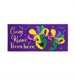 Evergreen Enterprises Mardi Gras Crazy Krewe Lives Here Sassafras Switch Mat