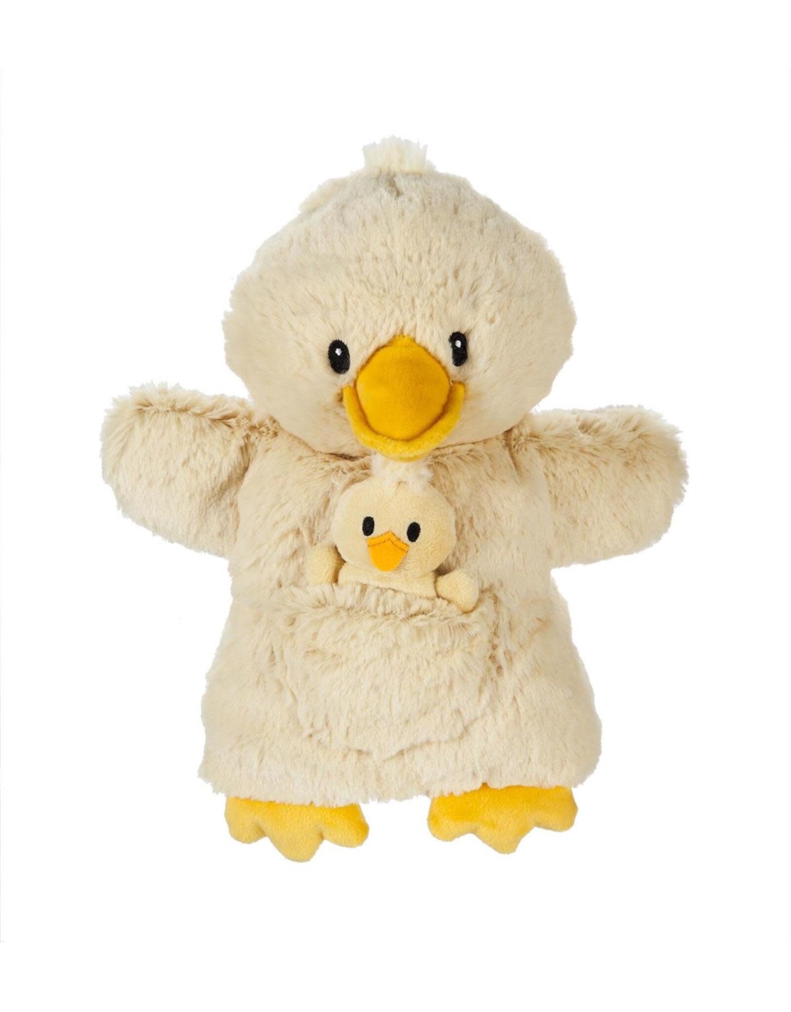 Evergreen Enterprises Plush Toy Hand and Finger Puppet, Duck, Set of 2