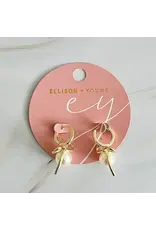 Ellison & Young/Faire Bowed with Pearl Drop Earrings