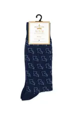 The Royal Standard Men's Louisiana Socks Navy One Size