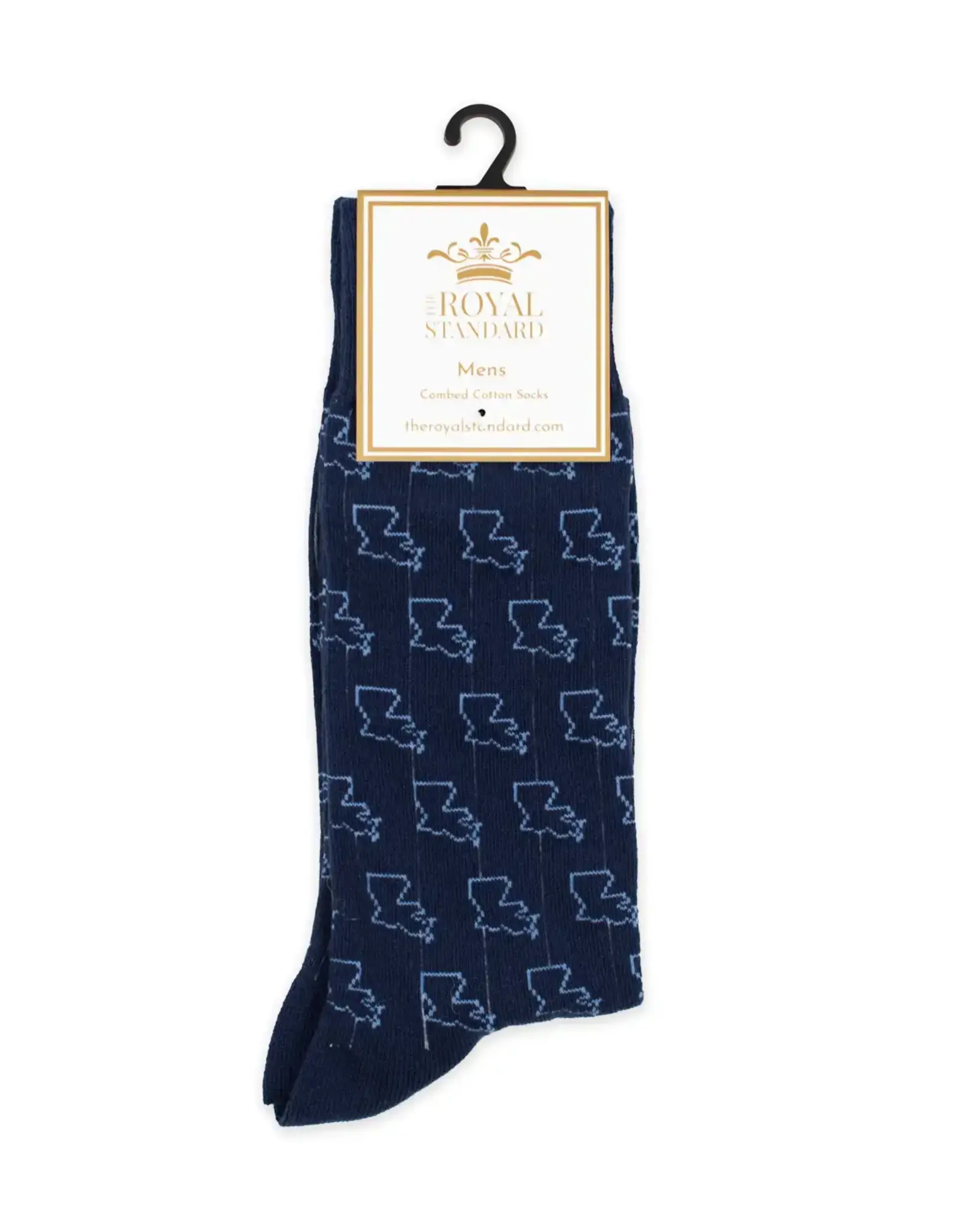 The Royal Standard Men's Louisiana Socks Navy One Size