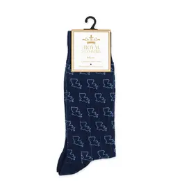 The Royal Standard Men's Louisiana Socks Navy One Size