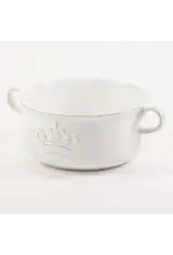The Royal Standard Crown Double  Handle Bowl White