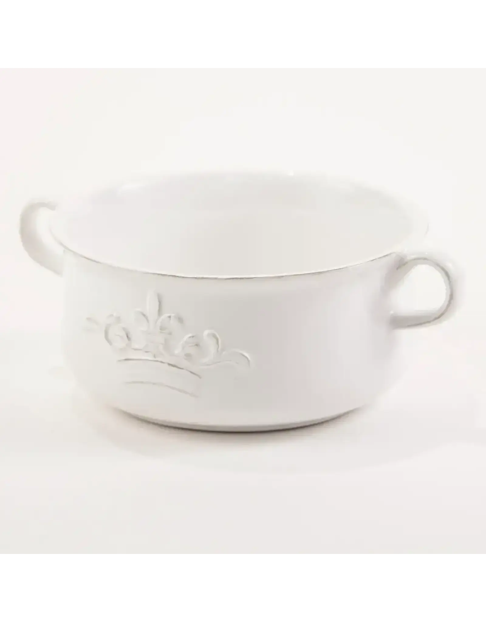 The Royal Standard Crown Double  Handle Bowl White