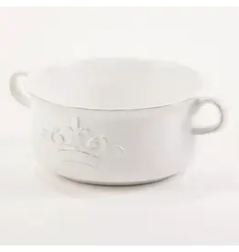 The Royal Standard Crown Double  Handle Bowl White