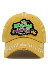 Judson & Company Mardi Gras Patch Vintage Distressed Baseball Hat