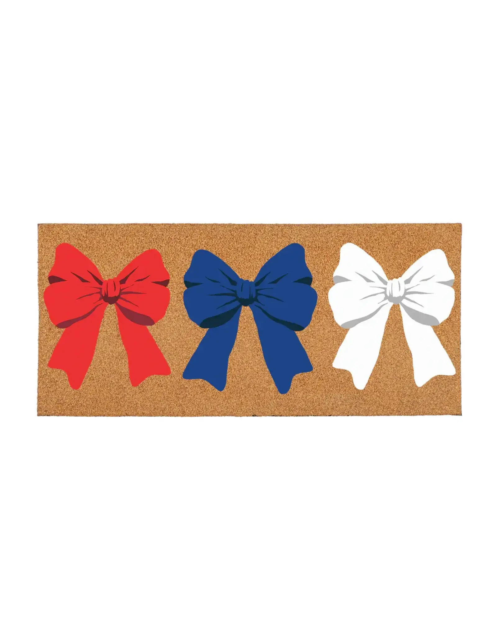 Evergreen Enterprises American Classic Red White & Bows Flocked Coir Sassafras Switch Mat