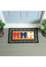 Evergreen Enterprises American Classic Red White & Bows Flocked Coir Sassafras Switch Mat