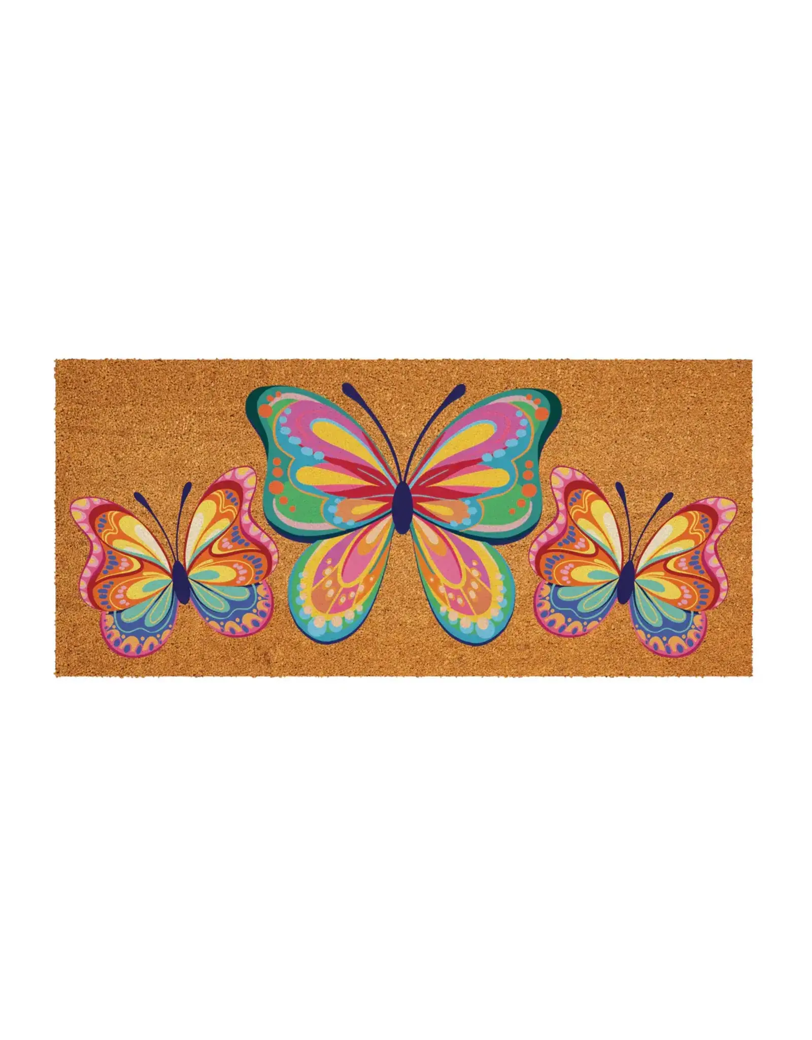 Evergreen Enterprises Bunny Blooms Bows & Butterfly, Flocked Coir Sassafras Switch Mat