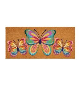 Evergreen Enterprises Bunny Blooms Bows & Butterfly, Flocked Coir Sassafras Switch Mat