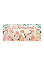 Evergreen Enterprises Palm Beach Flamingo Flocked Coir Sassafras Switch Mat, "Let's Flamingle"