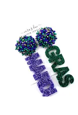 Cora's Den Mardi Gras Earrings