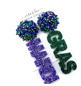 Cora's Den Mardi Gras Earrings