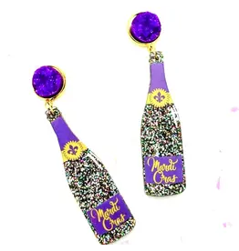 Cora's Den Mardi Gras Bottle Earrings