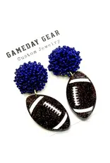 Cora's Den Football Earrings