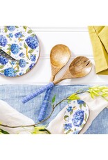 Evergreen Enterprises VivaStyle Serving Utensils, Wood Salad Server, Hydrangea, Set of 2