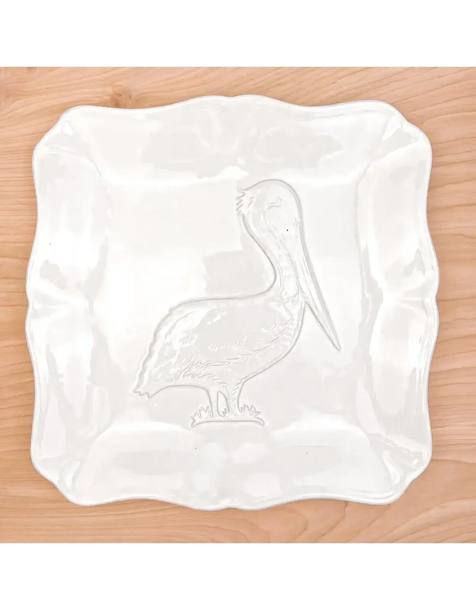 The Royal Standard Pelican Embossed Square Platter