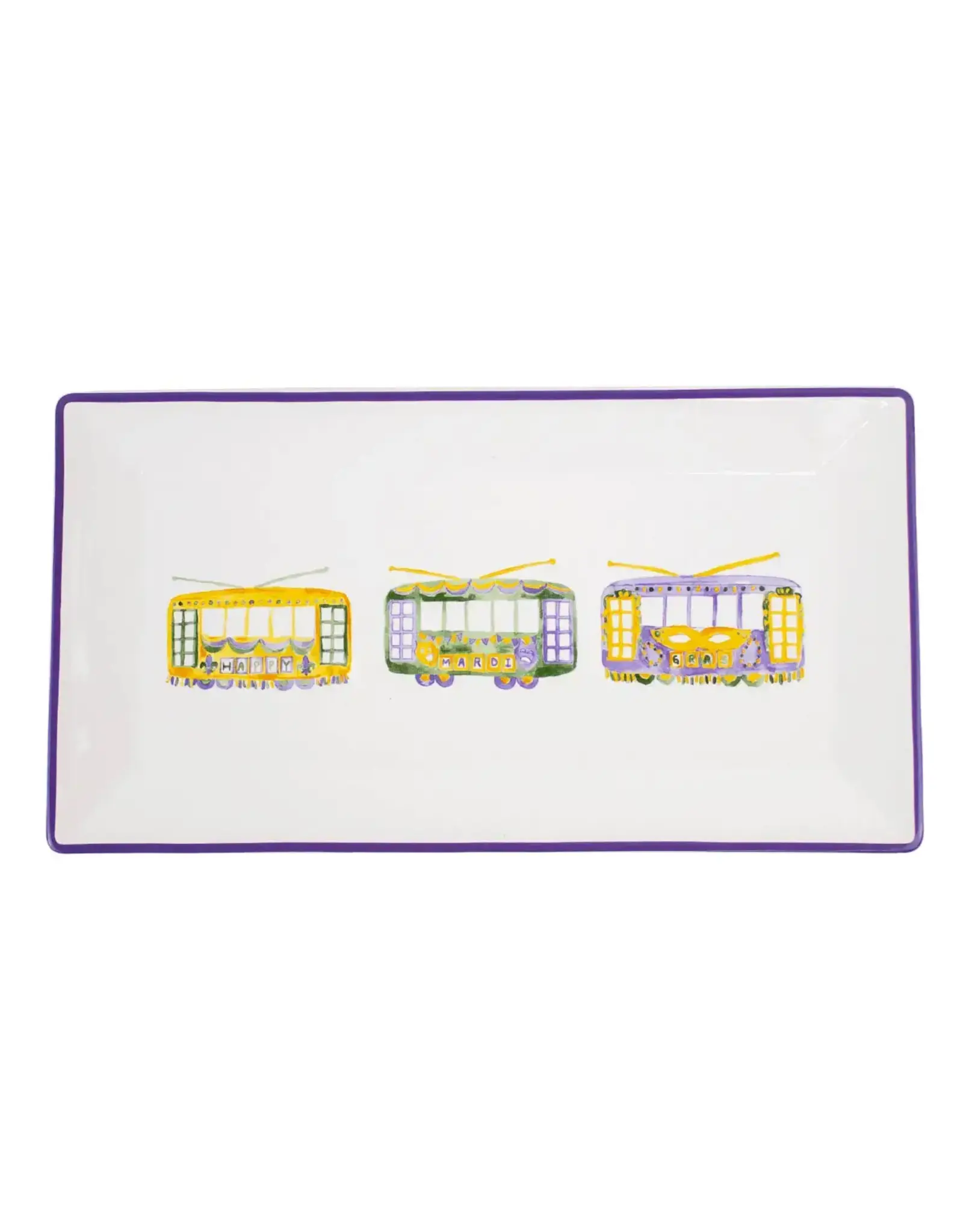 The Royal Standard Mardi Streetcar Rectangle Platter