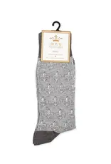 The Royal Standard Men's Fleur De Lis Socks - Gray