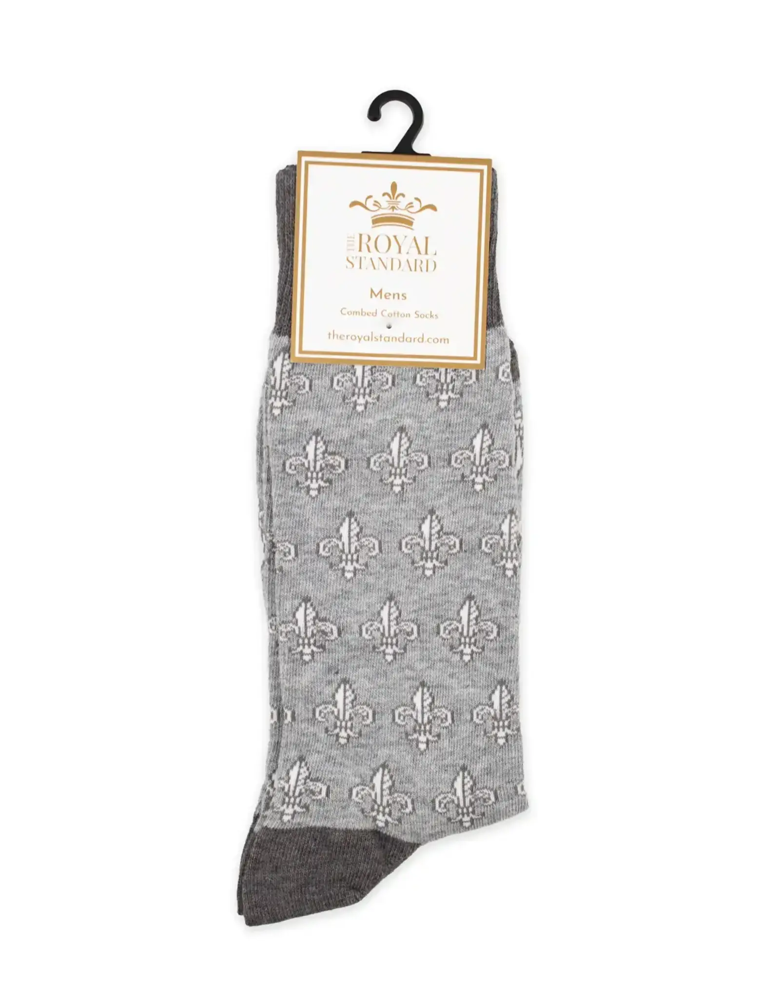 The Royal Standard Men's Fleur De Lis Socks - Gray