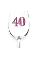 The Queen's Jewels 40th Birthday Jeweled Stemmed Wine Glass