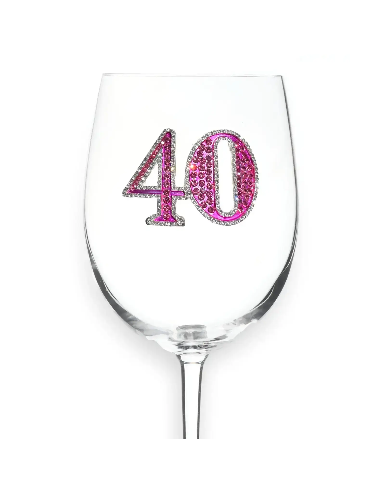 The Queen's Jewels 40th Birthday Jeweled Stemmed Wine Glass