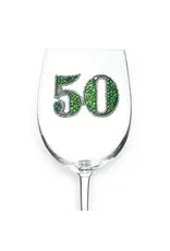The Queen's Jewels 50th Birthday Jeweled Stemmed Wine Glass