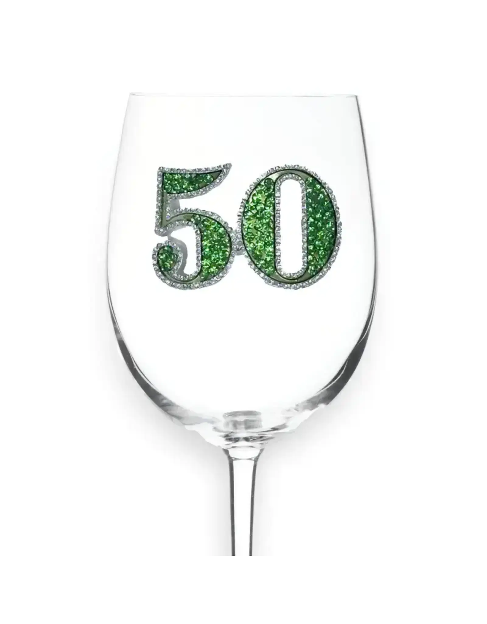 The Queen's Jewels 50th Birthday Jeweled Stemmed Wine Glass