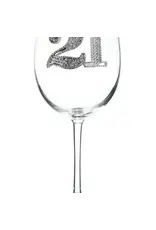 The Queen's Jewels 21st Birthday Jeweled Stemmed Wine Glass