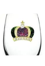 The Queen's Jewels Mardi Gras Crown Stemless Wine Glass