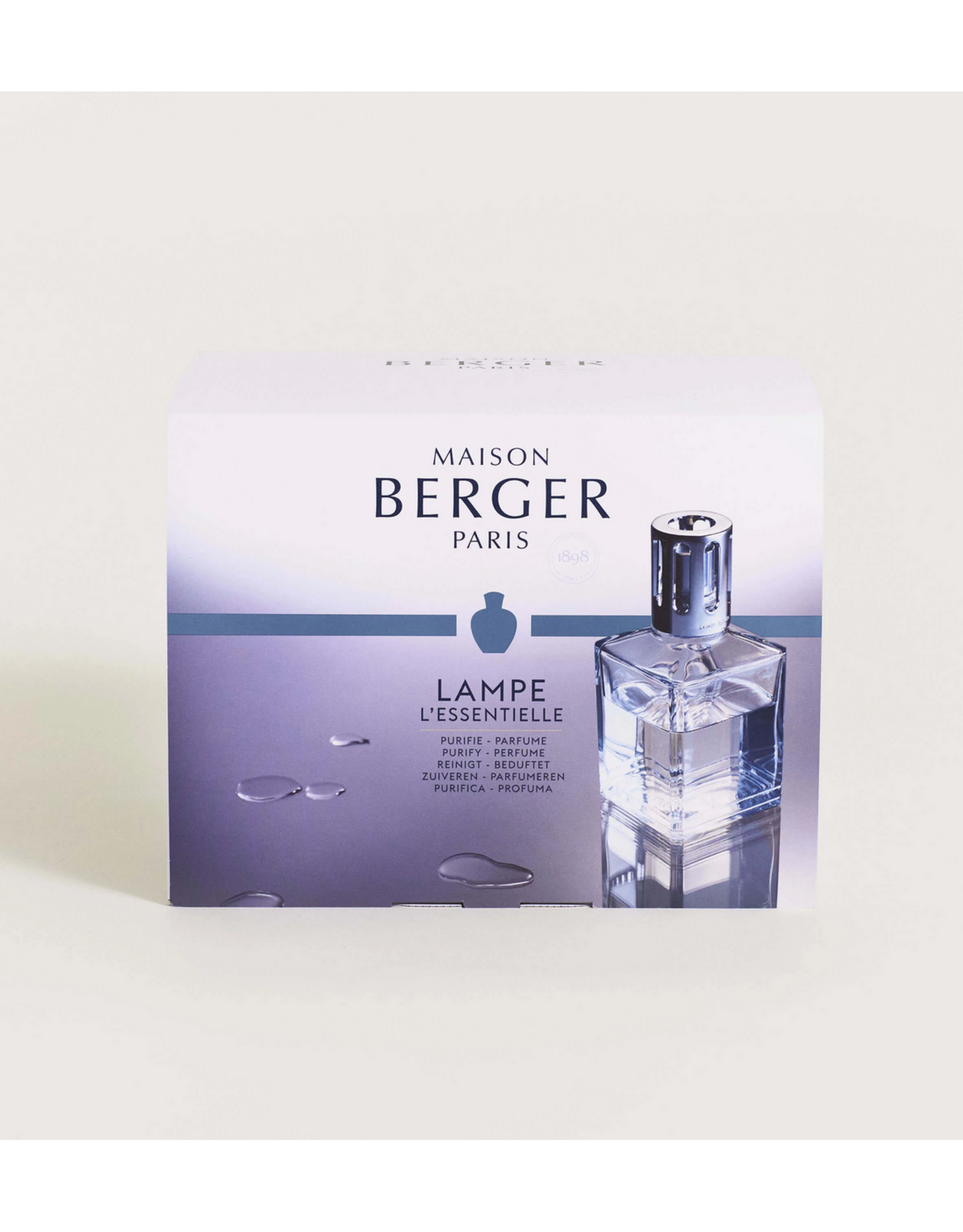 Maison Berger Essential Square Lampe Gift Set with Air Pur So Neutral + Ocean Breeze