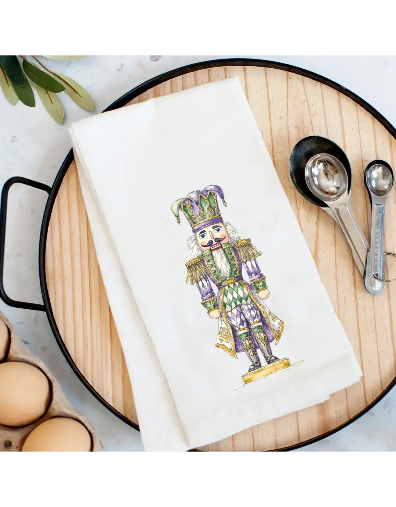 Pelican Provision Co Jazzy Jester Nutcracker Kitchen Towel