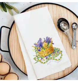 Pelican Provision Co Rooted in Louisiana Iris Crown Kitchen Towel