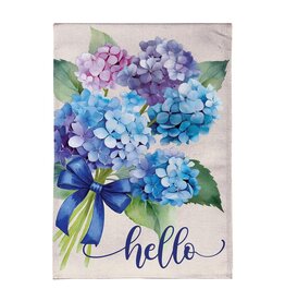 Evergreen Enterprises Hydrangea Bouquet Burlap Garden Flag