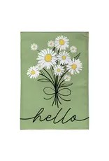 Evergreen Enterprises Hello Dainty Daisies Burlap Garden Flag