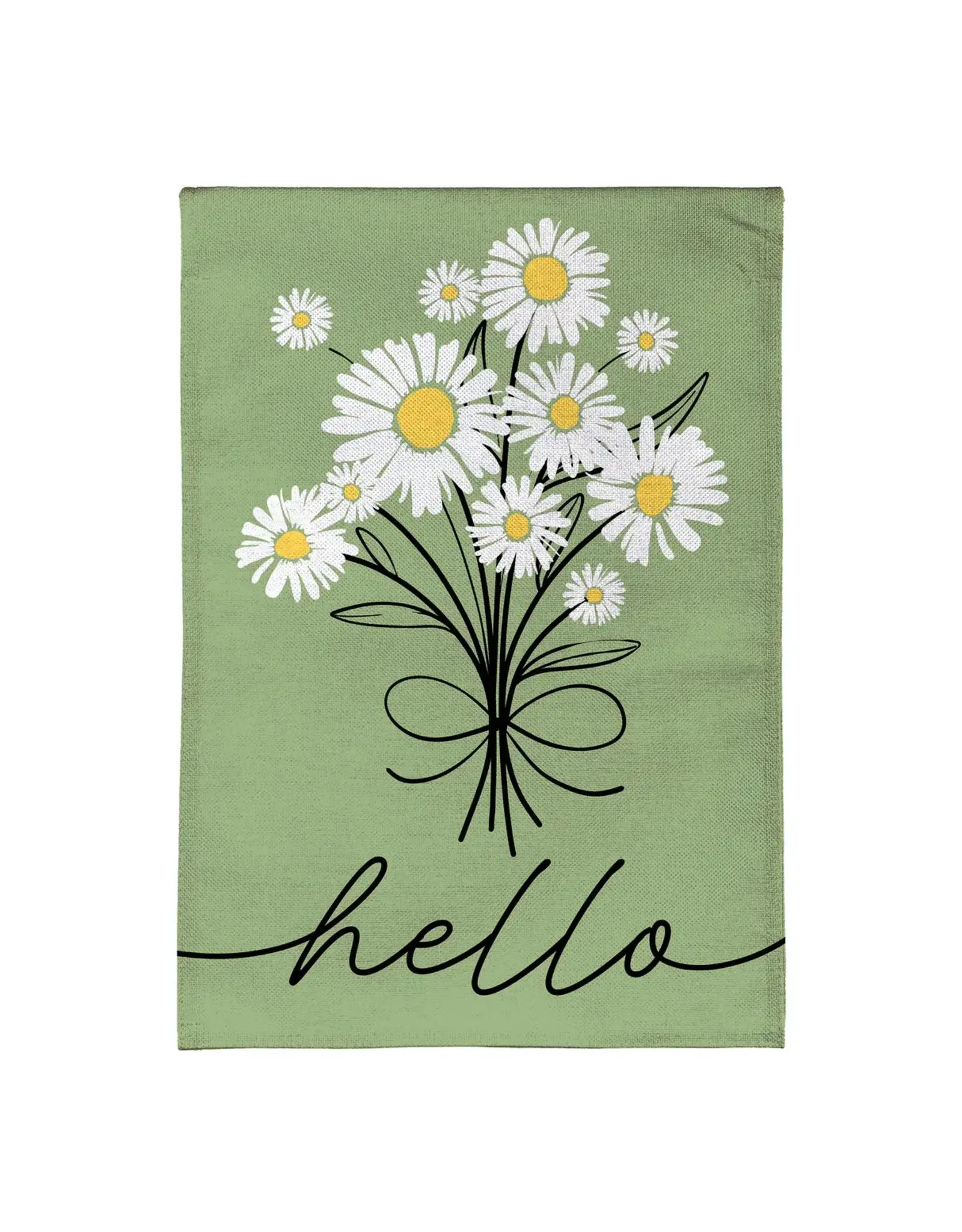 Evergreen Enterprises Hello Dainty Daisies Burlap Garden Flag