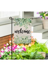 Evergreen Enterprises Greenery Welcome Burlap Garden Flag