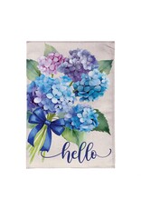 Evergreen Enterprises Hydrangea Bouquet Burlap House Flag