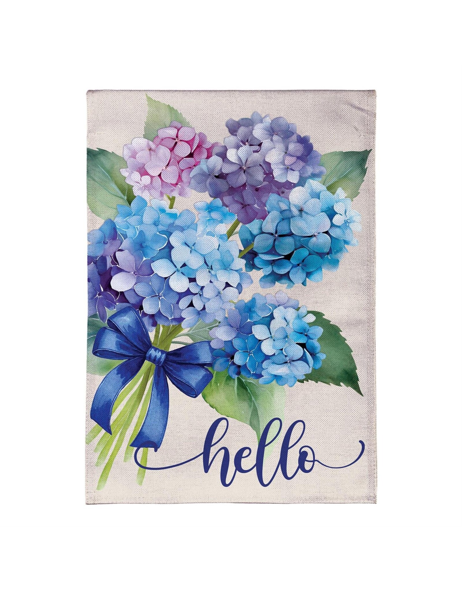 Evergreen Enterprises Hydrangea Bouquet Burlap House Flag