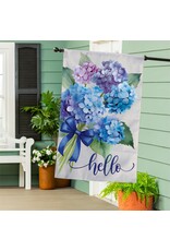 Evergreen Enterprises Hydrangea Bouquet Burlap House Flag