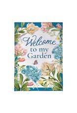 Evergreen Enterprises Welcome To My Garden Burlap Garden Flag