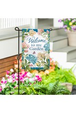 Evergreen Enterprises Welcome To My Garden Burlap Garden Flag