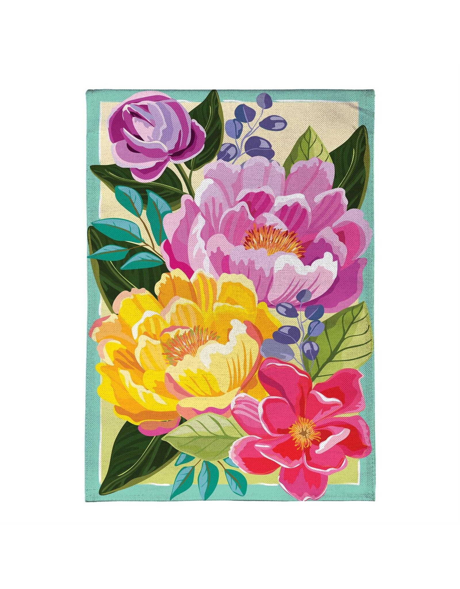 Evergreen Enterprises Floral Burst Burlap Garden Flag