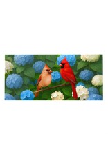 Evergreen Enterprises Cardinal Couple Among Hydrangeas Sassafras Switch Mat