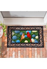 Evergreen Enterprises Cardinal Couple Among Hydrangeas Sassafras Switch Mat