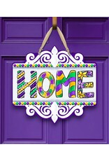 Art By Allie Mardi Gras Home Door Hanger
